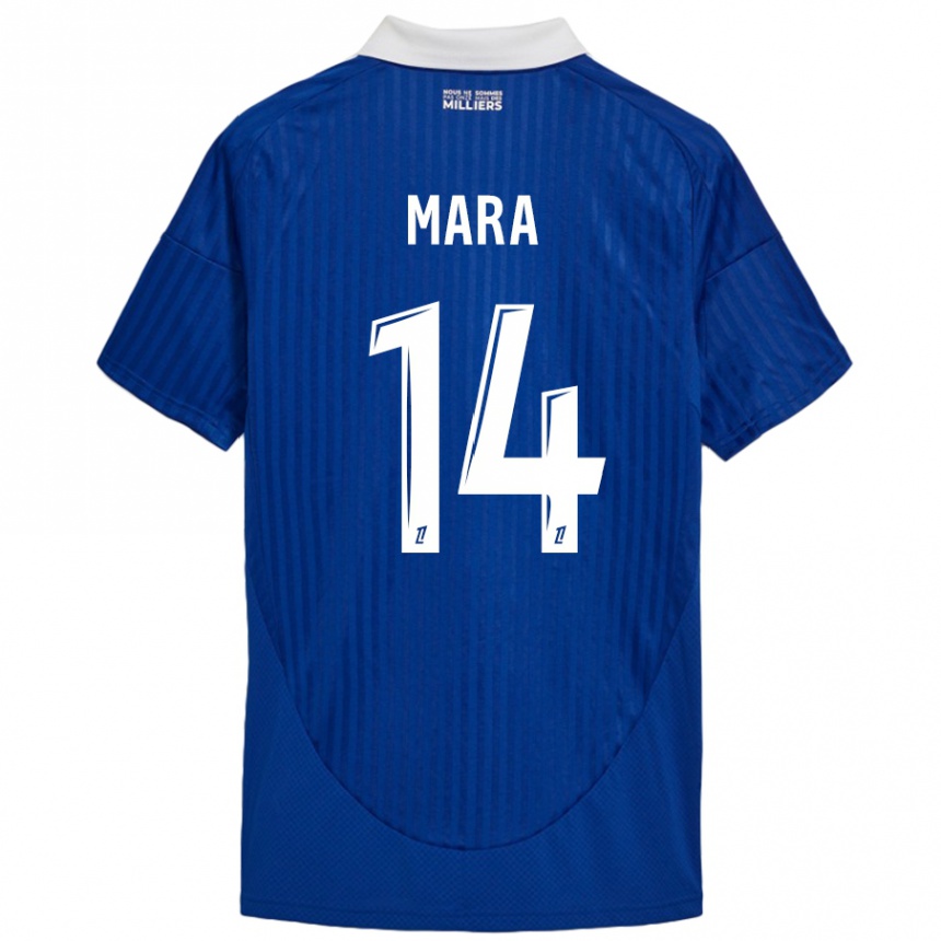 Kids Football Sékou Mara #14 Blue White Home Jersey 2024/25 T-Shirt