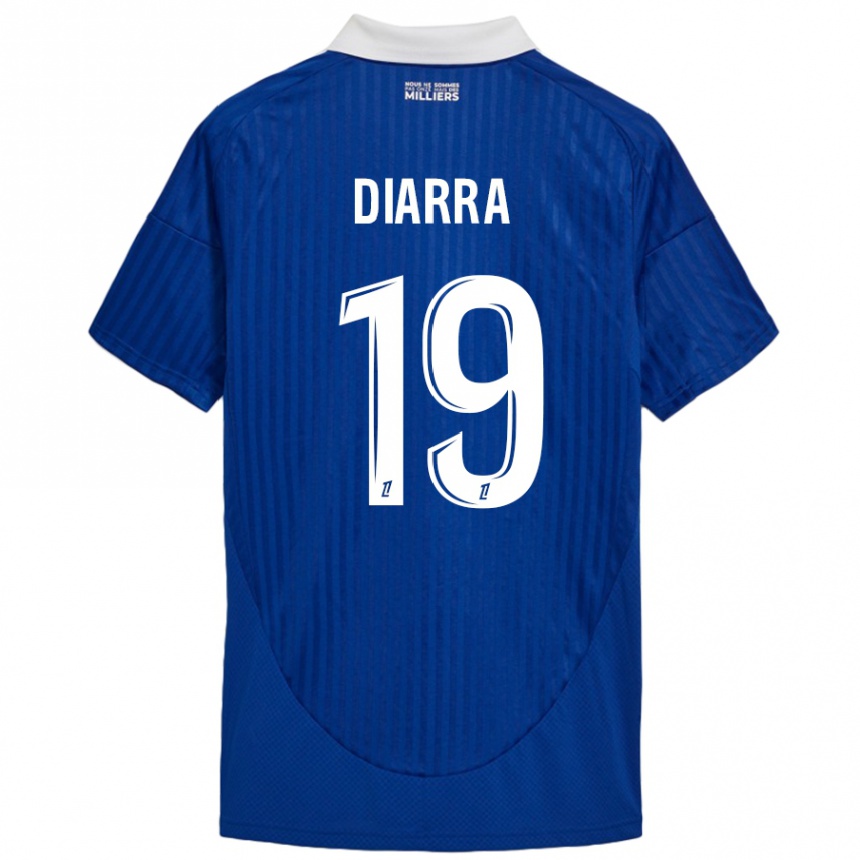 Kids Football Habib Diarra #19 Blue White Home Jersey 2024/25 T-Shirt