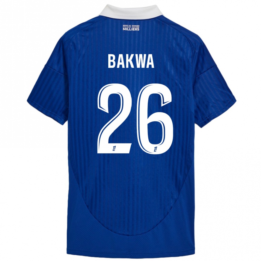 Kids Football Dilane Bakwa #26 Blue White Home Jersey 2024/25 T-Shirt