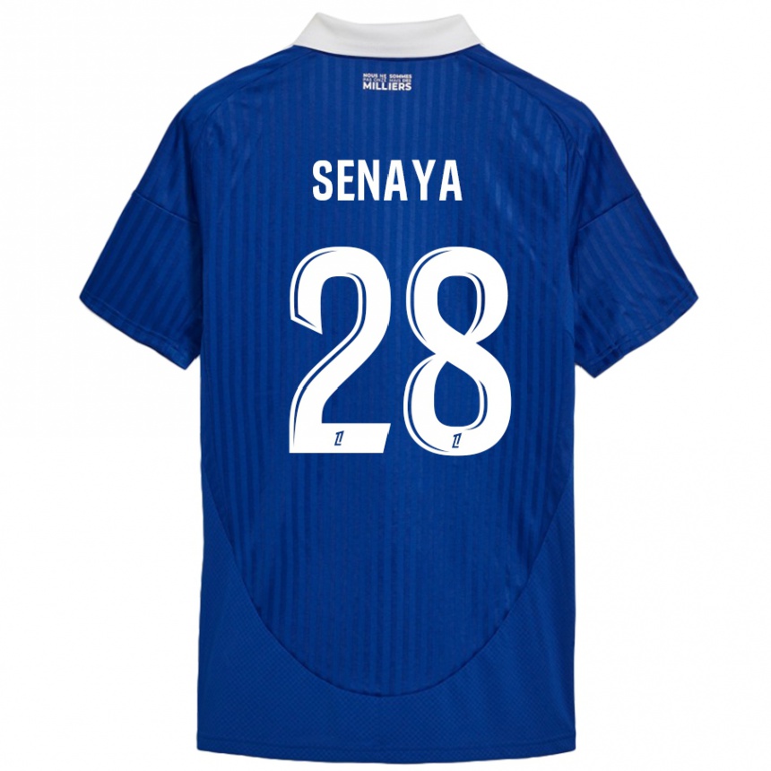 Kids Football Marvin Senaya #28 Blue White Home Jersey 2024/25 T-Shirt