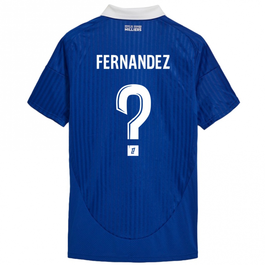 Kids Football Elies Araar Fernandez #0 Blue White Home Jersey 2024/25 T-Shirt