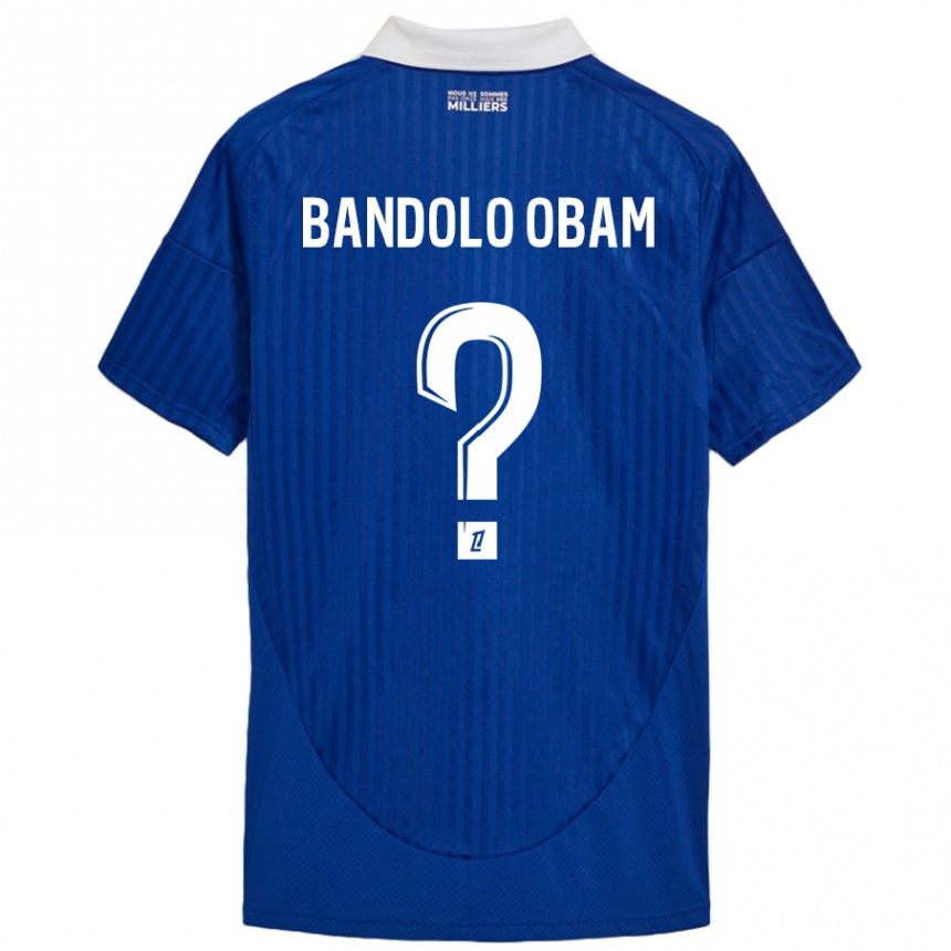 Kids Football Randy Bandolo Obam #0 Blue White Home Jersey 2024/25 T-Shirt