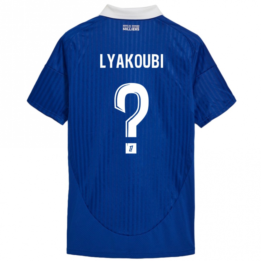 Kids Football Oussama Lyakoubi #0 Blue White Home Jersey 2024/25 T-Shirt