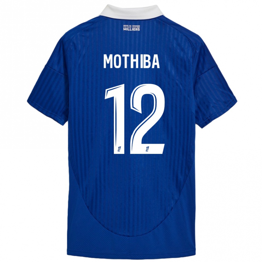 Kids Football Lebo Mothiba #12 Blue White Home Jersey 2024/25 T-Shirt