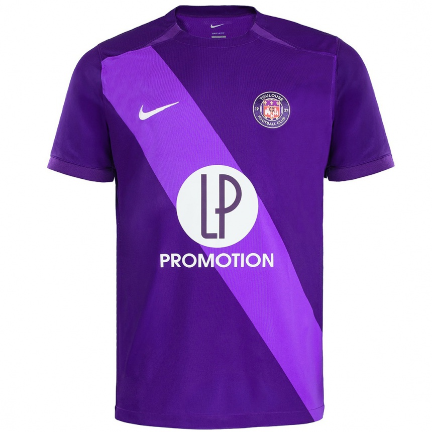 Kids Football Pauline Papaix #8 Purple White Home Jersey 2024/25 T-Shirt