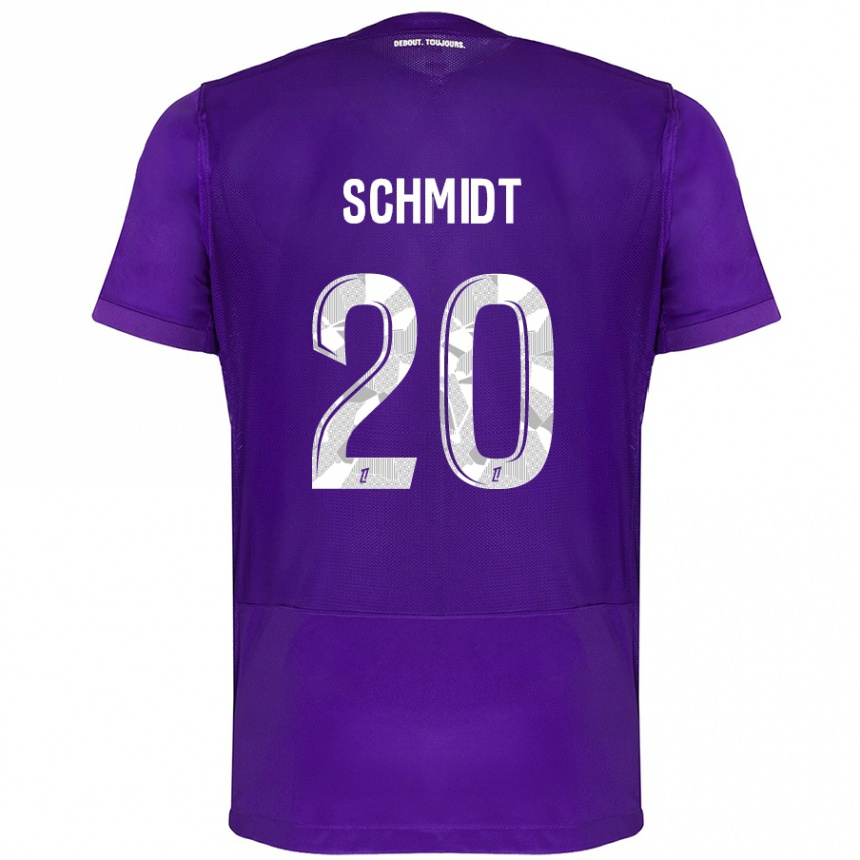 Kids Football Niklas Schmidt #20 Purple White Home Jersey 2024/25 T-Shirt