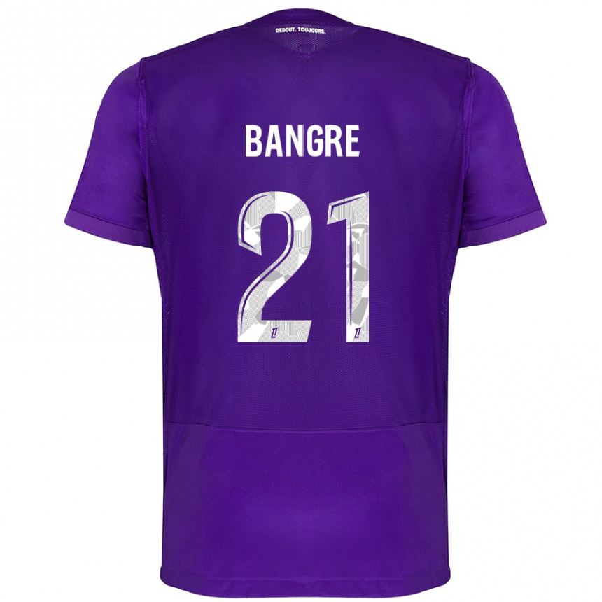 Kids Football Mamady Bangré #21 Purple White Home Jersey 2024/25 T-Shirt