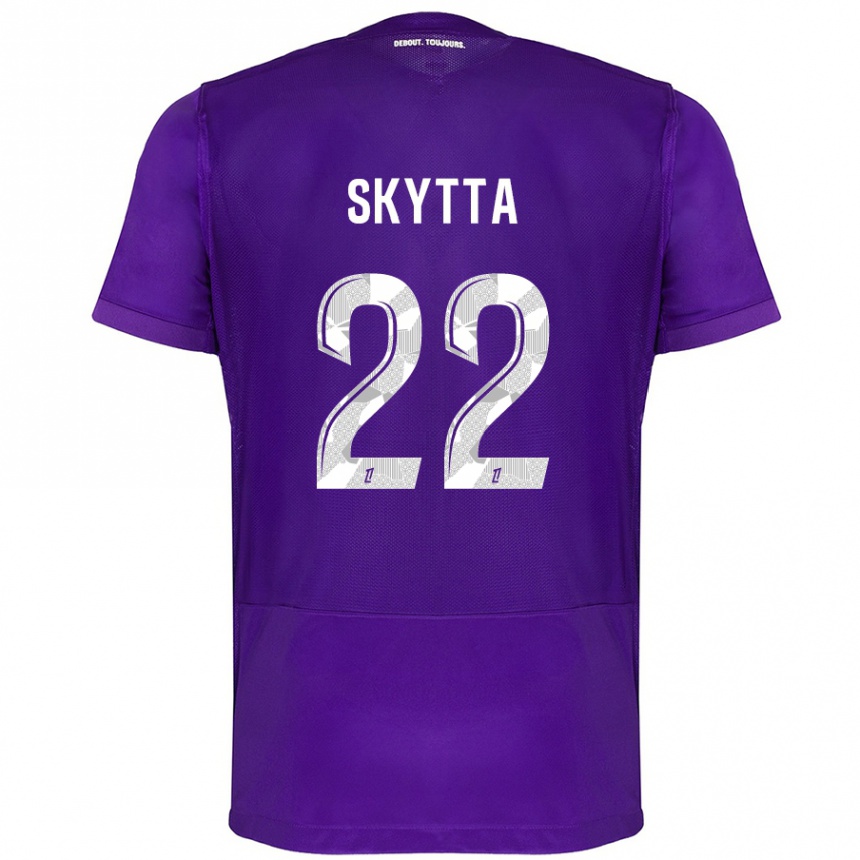 Kids Football Naatan Skyttä #22 Purple White Home Jersey 2024/25 T-Shirt