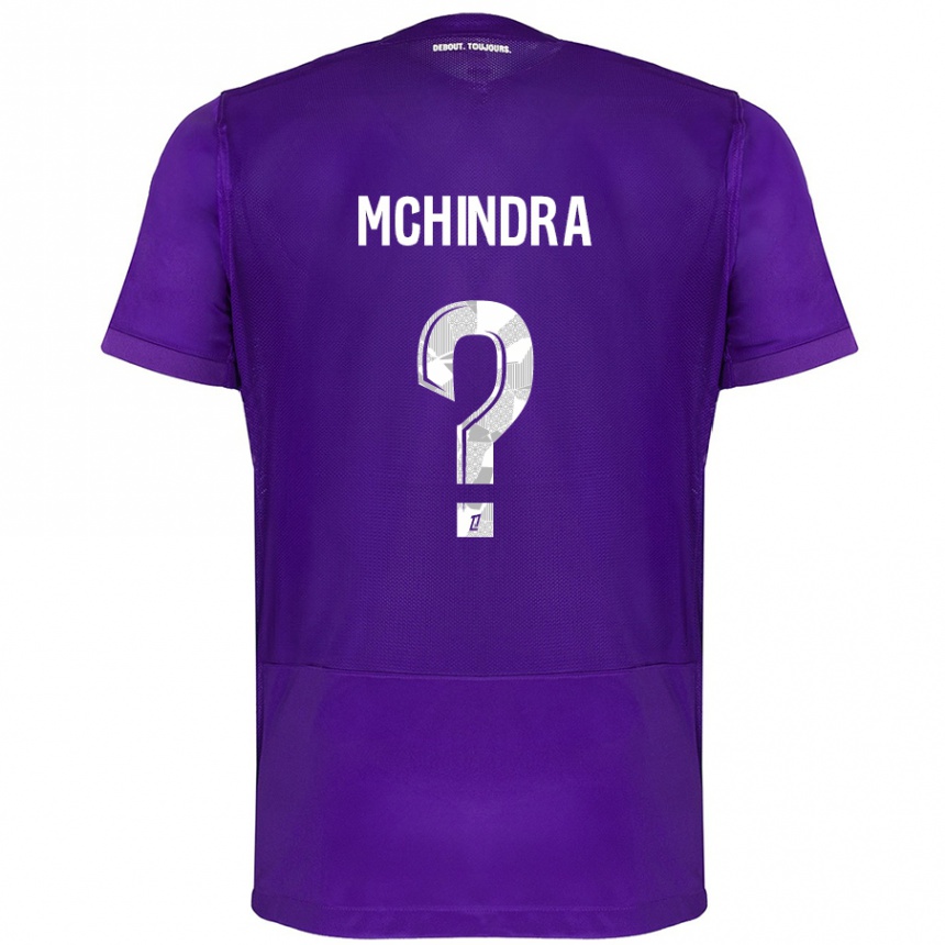 Kids Football Naime Said Mchindra #0 Purple White Home Jersey 2024/25 T-Shirt