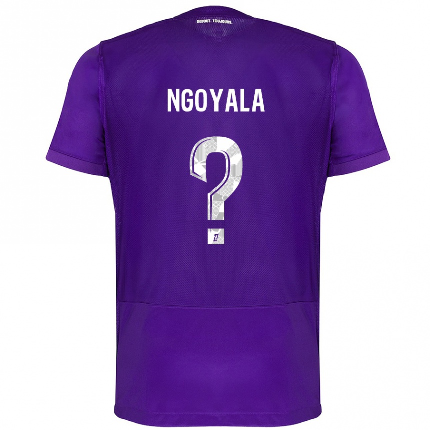 Kids Football Frédéric Efuele Ngoyala #0 Purple White Home Jersey 2024/25 T-Shirt