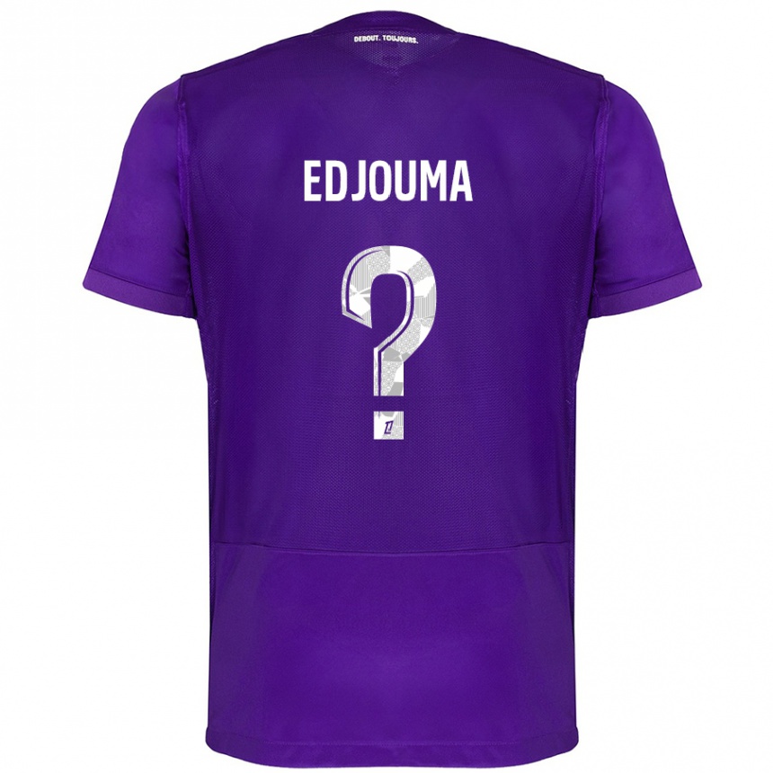 Kids Football Noah Edjouma #0 Purple White Home Jersey 2024/25 T-Shirt