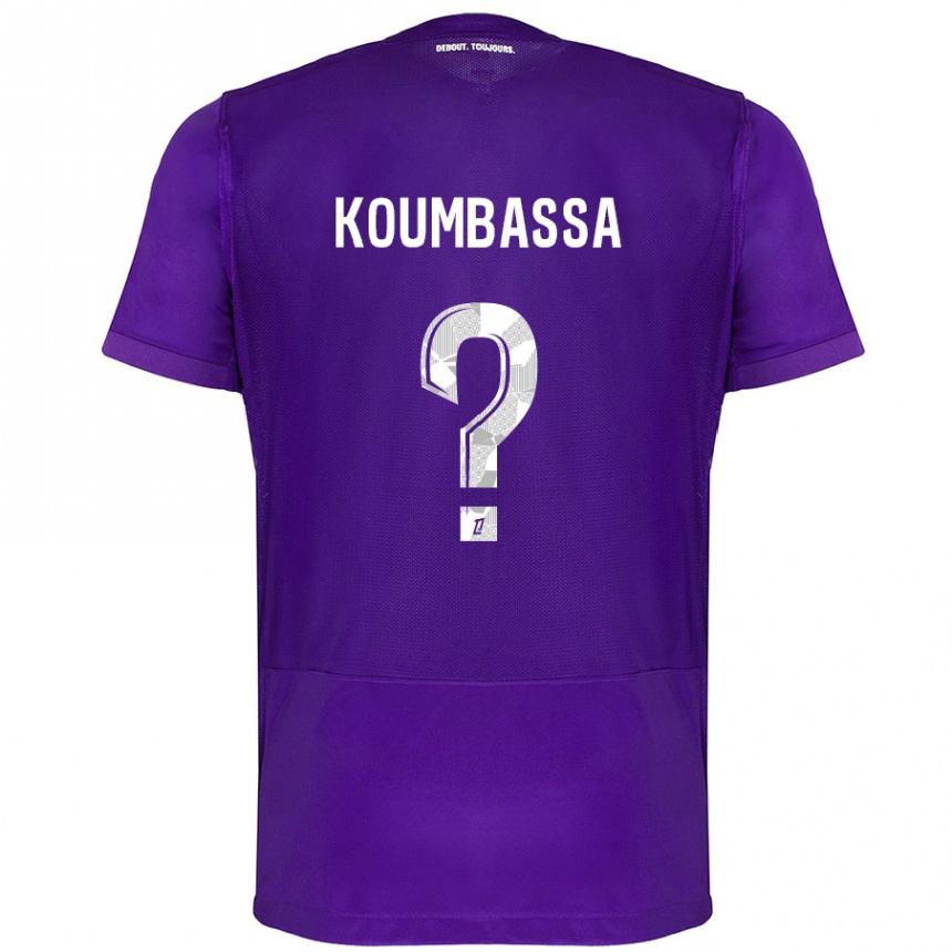 Kids Football Seny Koumbassa #0 Purple White Home Jersey 2024/25 T-Shirt