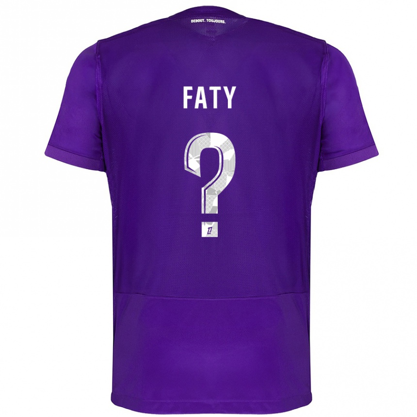 Kids Football Enzo Faty #0 Purple White Home Jersey 2024/25 T-Shirt