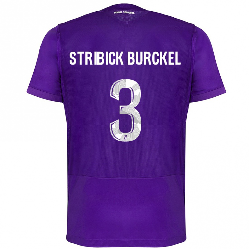 Kids Football Laetitia Stribick-Burckel #3 Purple White Home Jersey 2024/25 T-Shirt