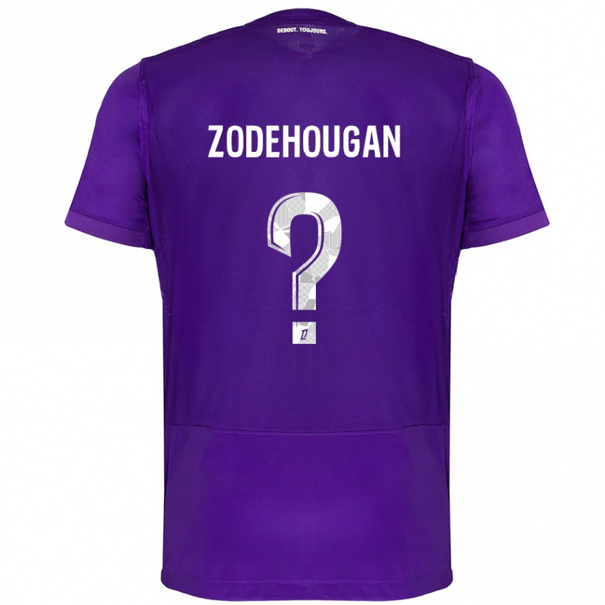 Kids Football Yanis Zodehougan #0 Purple White Home Jersey 2024/25 T-Shirt