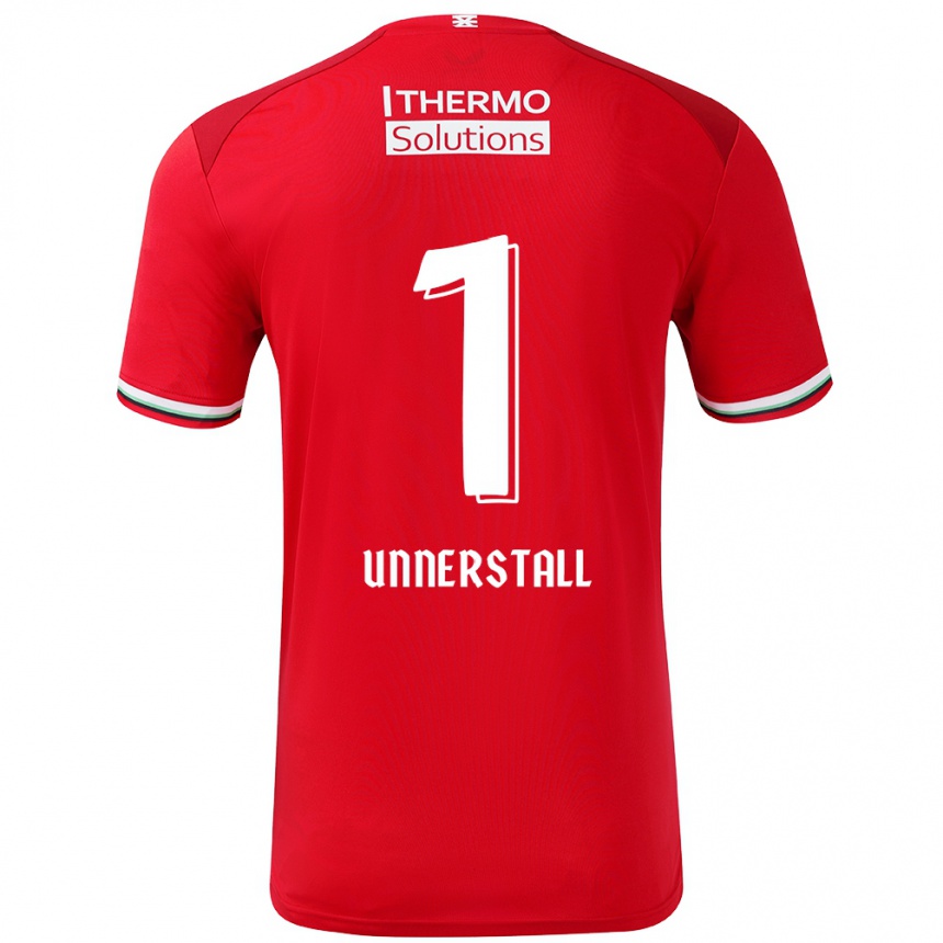 Kids Football Lars Unnerstall #1 Red White Home Jersey 2024/25 T-Shirt