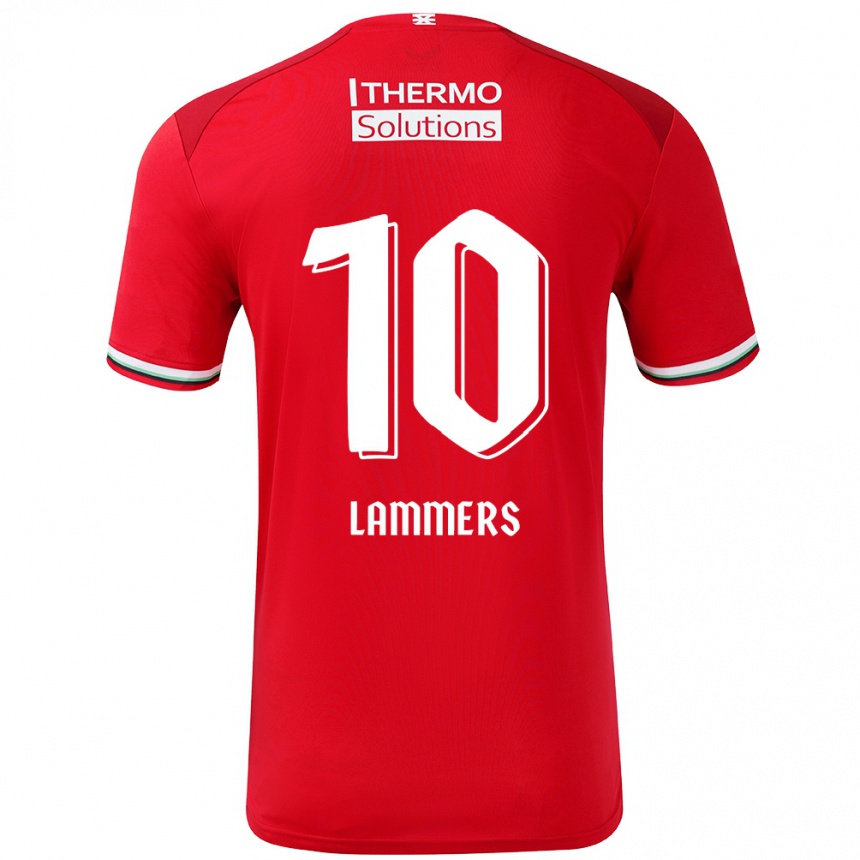 Kids Football Sam Lammers #10 Red White Home Jersey 2024/25 T-Shirt