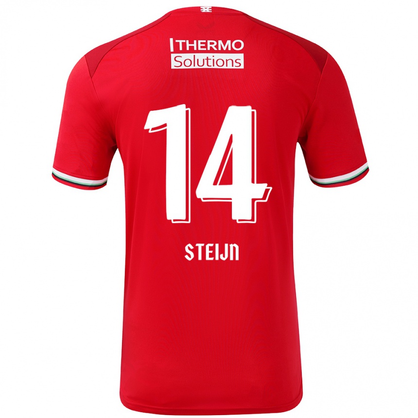 Kids Football Sem Steijn #14 Red White Home Jersey 2024/25 T-Shirt