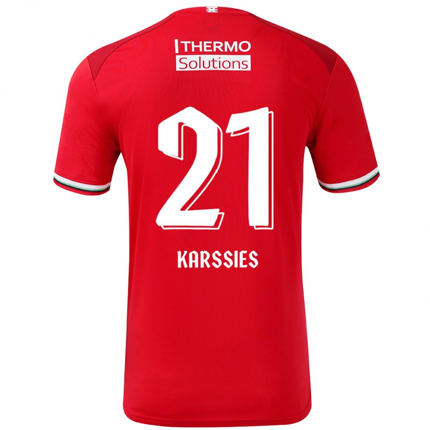 Kids Football Sam Karssies #21 Red White Home Jersey 2024/25 T-Shirt