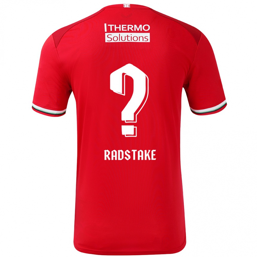 Kids Football Ruben Radstake #0 Red White Home Jersey 2024/25 T-Shirt