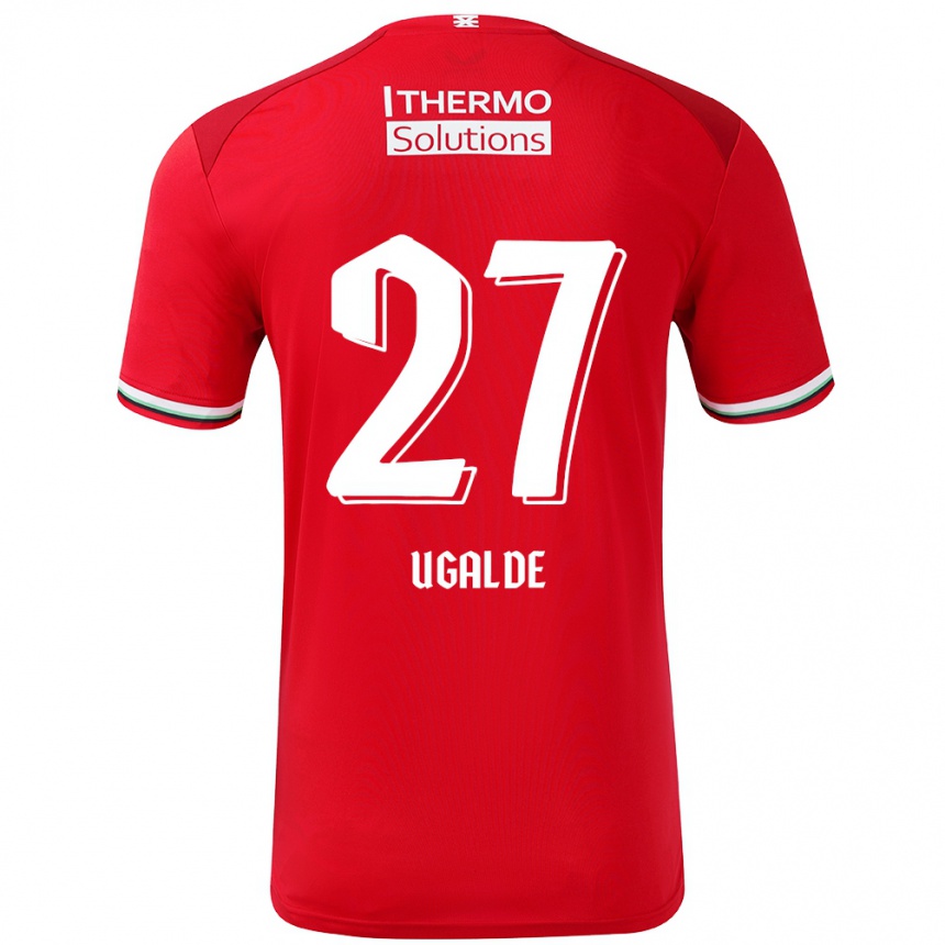 Kids Football Manfred Ugalde #27 Red White Home Jersey 2024/25 T-Shirt