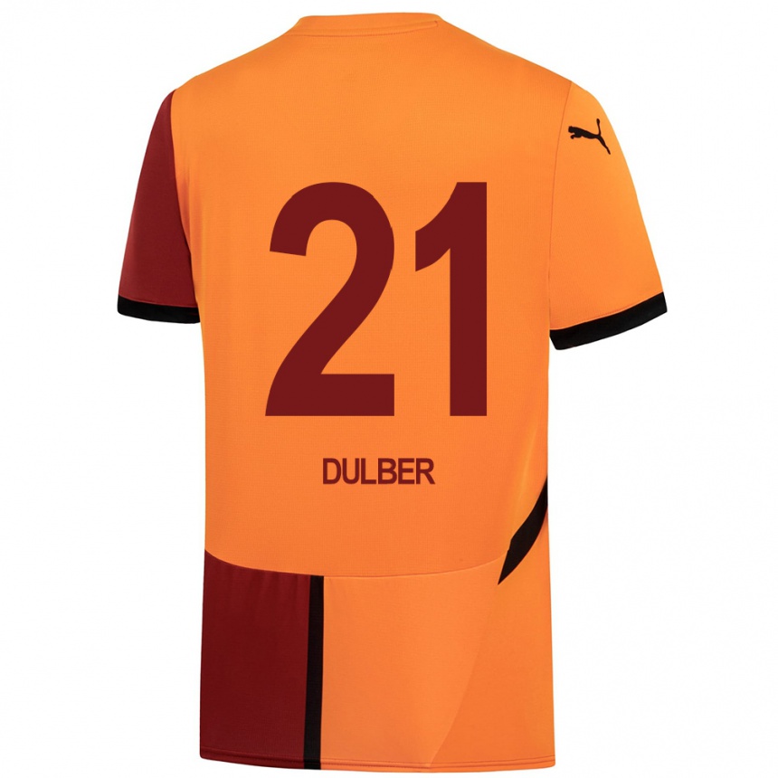 Kids Football Didem Dülber #21 Yellow Red Home Jersey 2024/25 T-Shirt