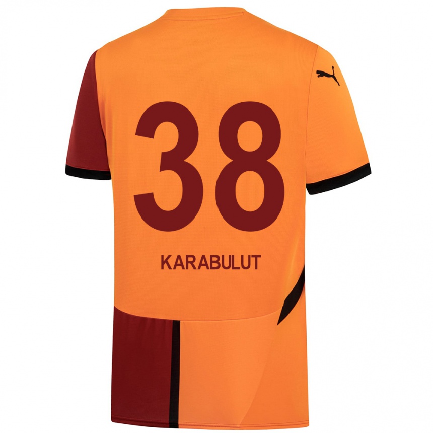 Kids Football Arzu Karabulut #38 Yellow Red Home Jersey 2024/25 T-Shirt