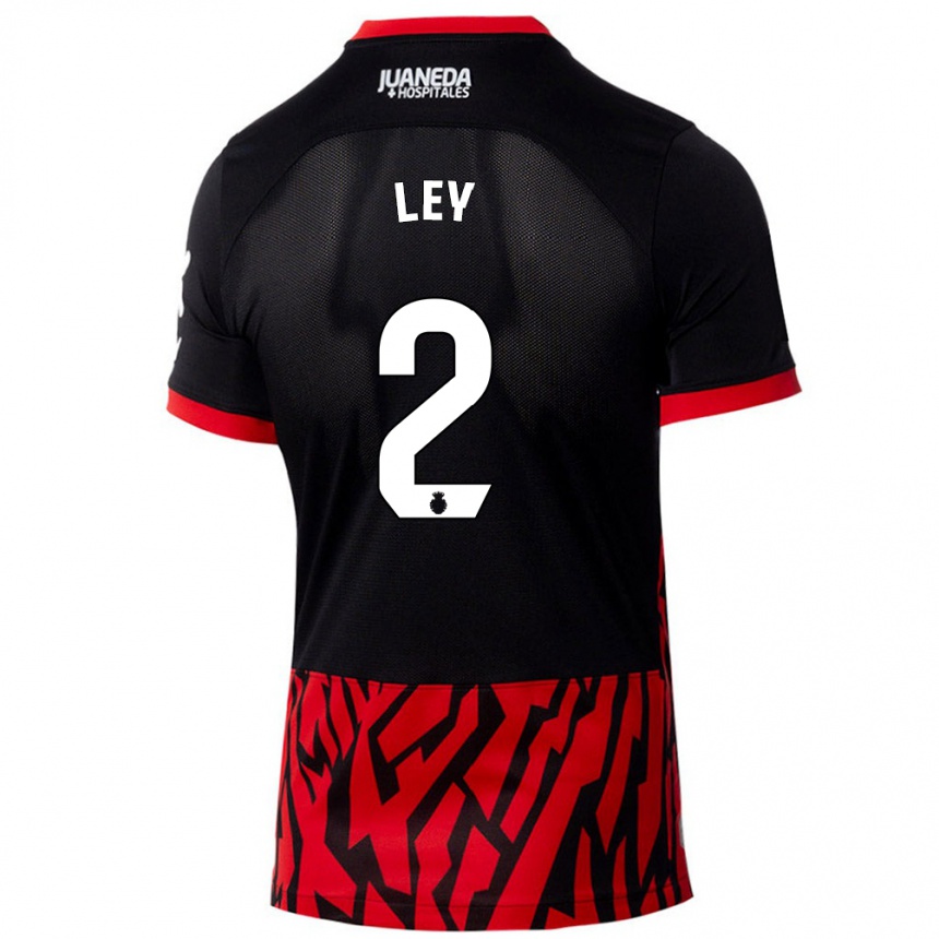 Kids Football Yuzún Ley #2 Black Red Home Jersey 2024/25 T-Shirt