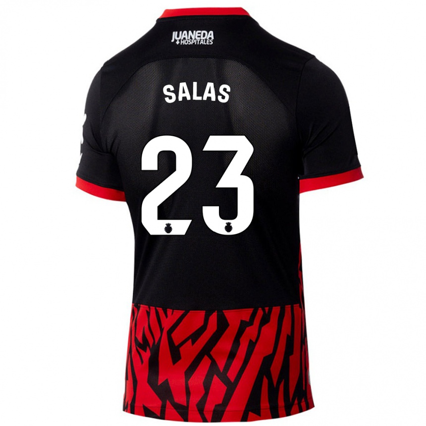 Kids Football Jan Salas #23 Black Red Home Jersey 2024/25 T-Shirt