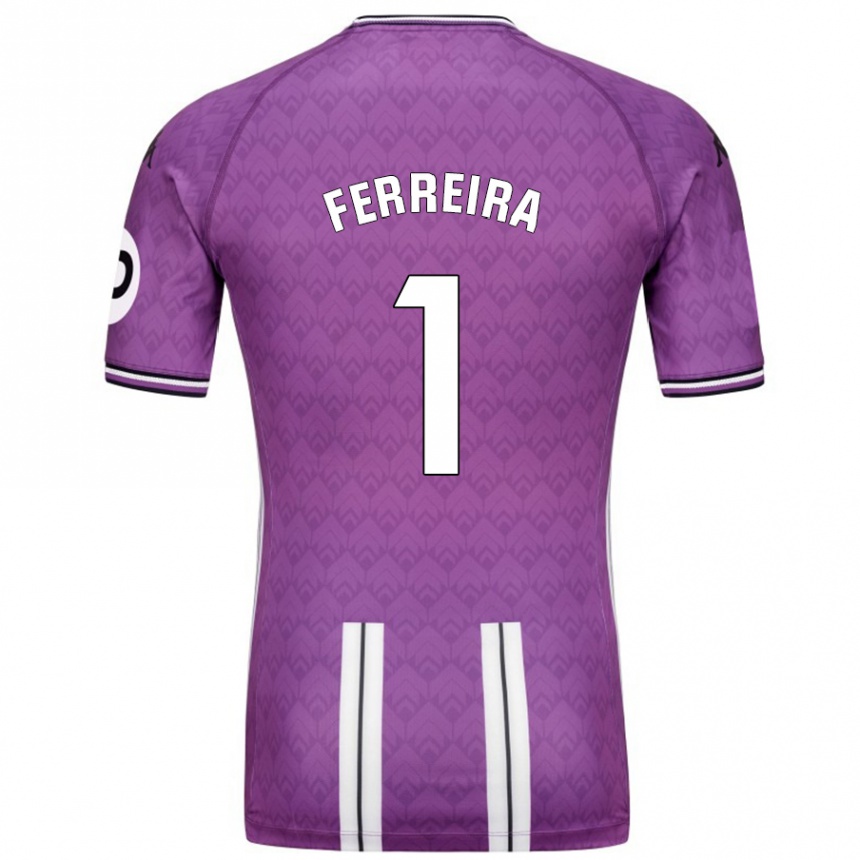 Kids Football André Ferreira #1 Purple White Home Jersey 2024/25 T-Shirt