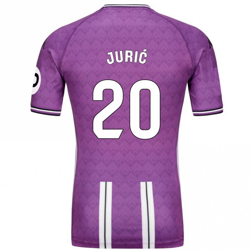 Kids Football Stanko Juric #20 Purple White Home Jersey 2024/25 T-Shirt