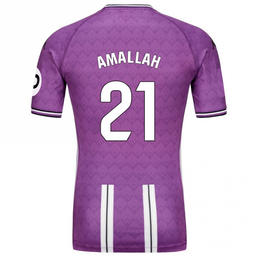 Kids Football Selim Amallah #21 Purple White Home Jersey 2024/25 T-Shirt