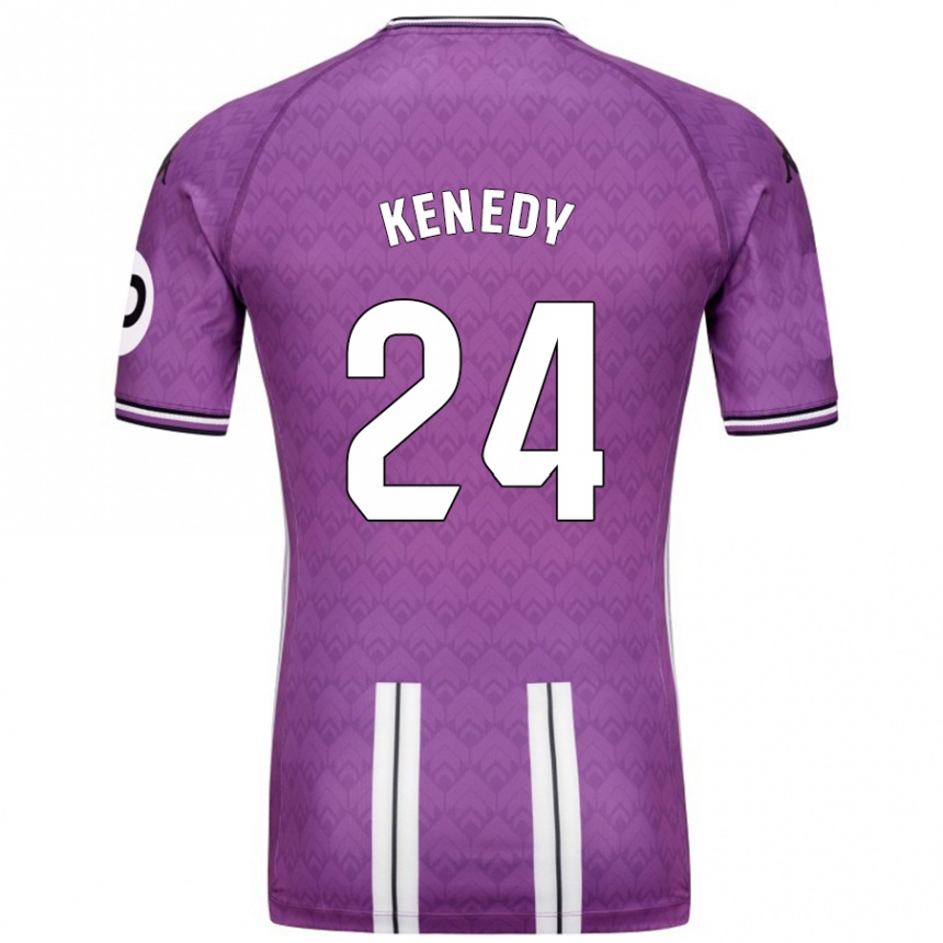 Kids Football Kenedy #24 Purple White Home Jersey 2024/25 T-Shirt