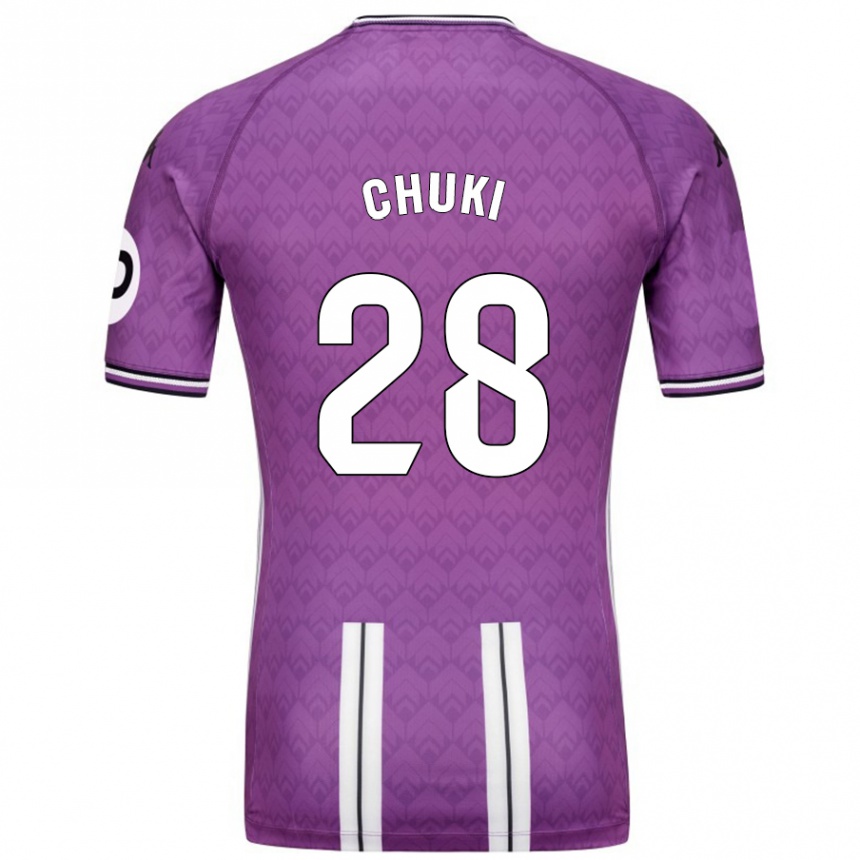 Kids Football Chuki #28 Purple White Home Jersey 2024/25 T-Shirt