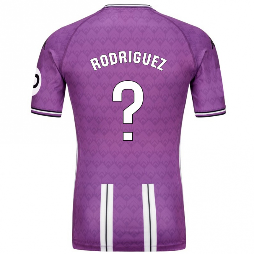 Kids Football Gabriel Rodríguez #0 Purple White Home Jersey 2024/25 T-Shirt