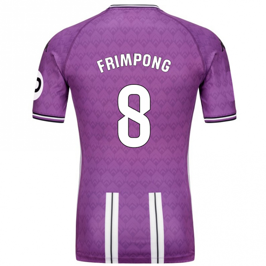 Kids Football Eugene Frimpong #8 Purple White Home Jersey 2024/25 T-Shirt