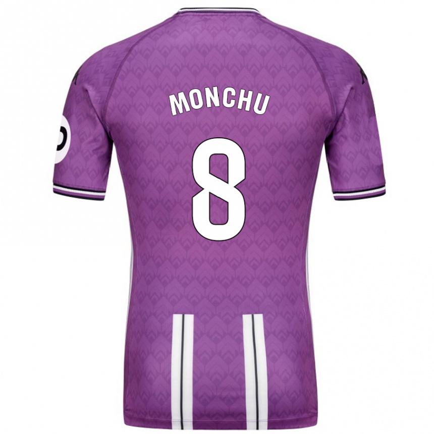 Kids Football Monchu #8 Purple White Home Jersey 2024/25 T-Shirt