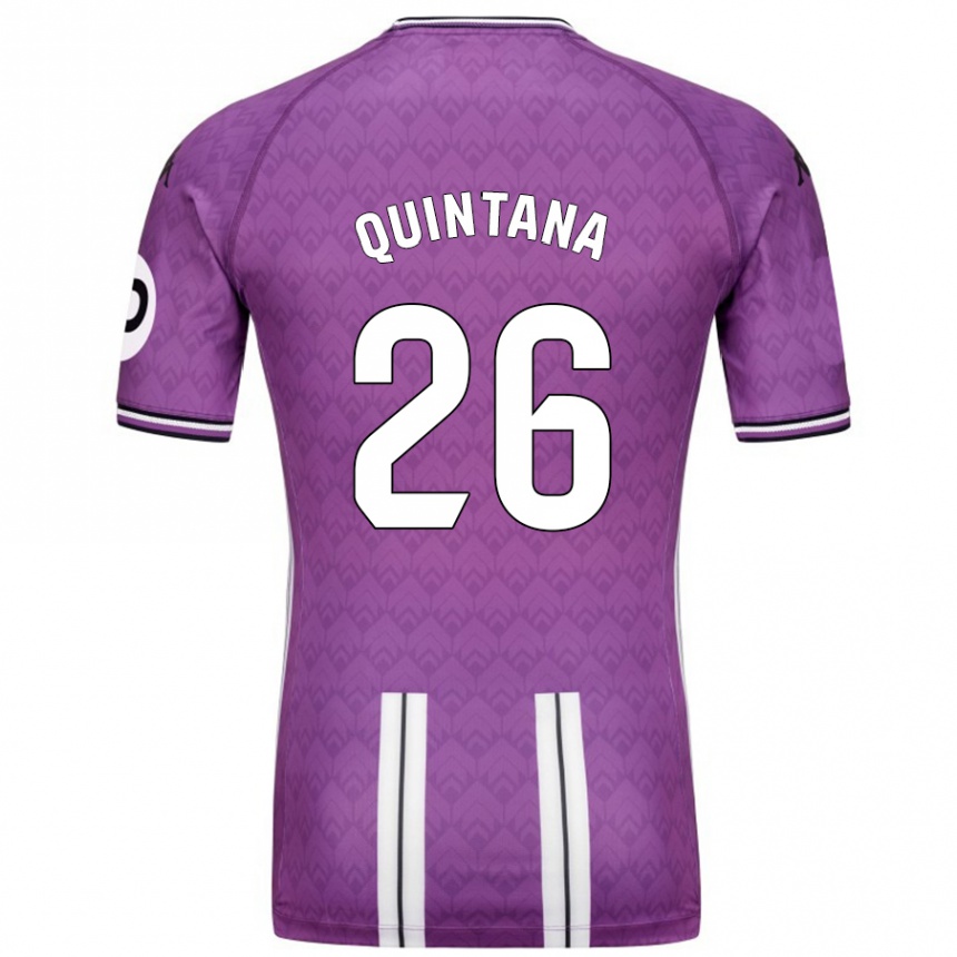 Kids Football Alberto Quintana #26 Purple White Home Jersey 2024/25 T-Shirt