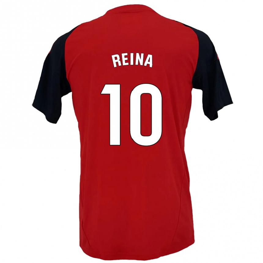 Kids Football Alberto Reina #10 Red Black Home Jersey 2024/25 T-Shirt