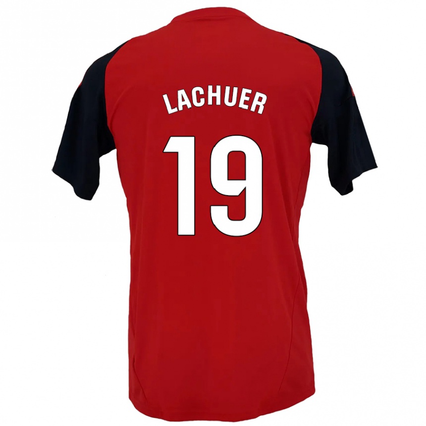 Kids Football Mathis Lachuer #19 Red Black Home Jersey 2024/25 T-Shirt