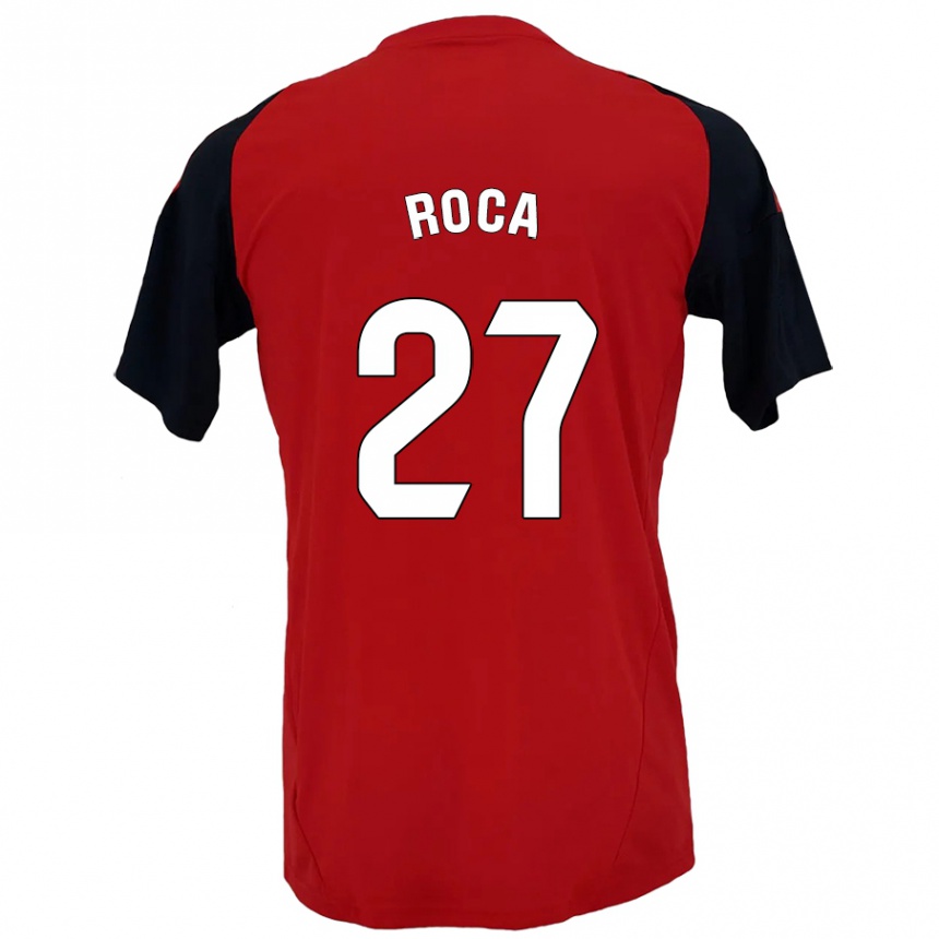 Kids Football Joel Roca #27 Red Black Home Jersey 2024/25 T-Shirt