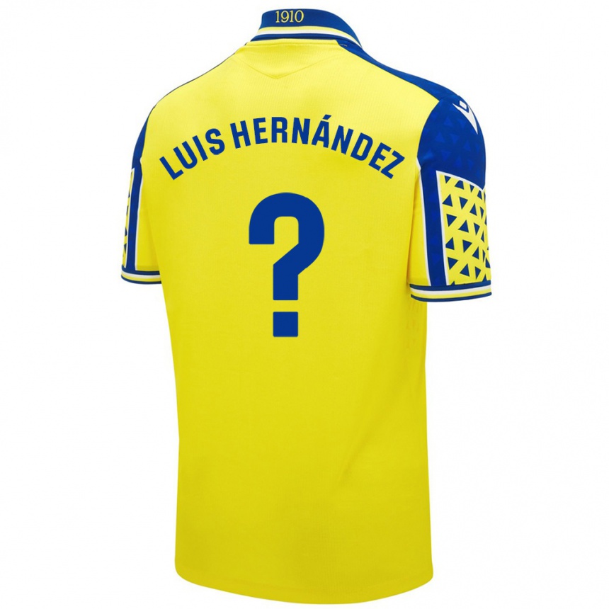 Kids Football Luis Hernández #0 Yellow Blue Home Jersey 2024/25 T-Shirt