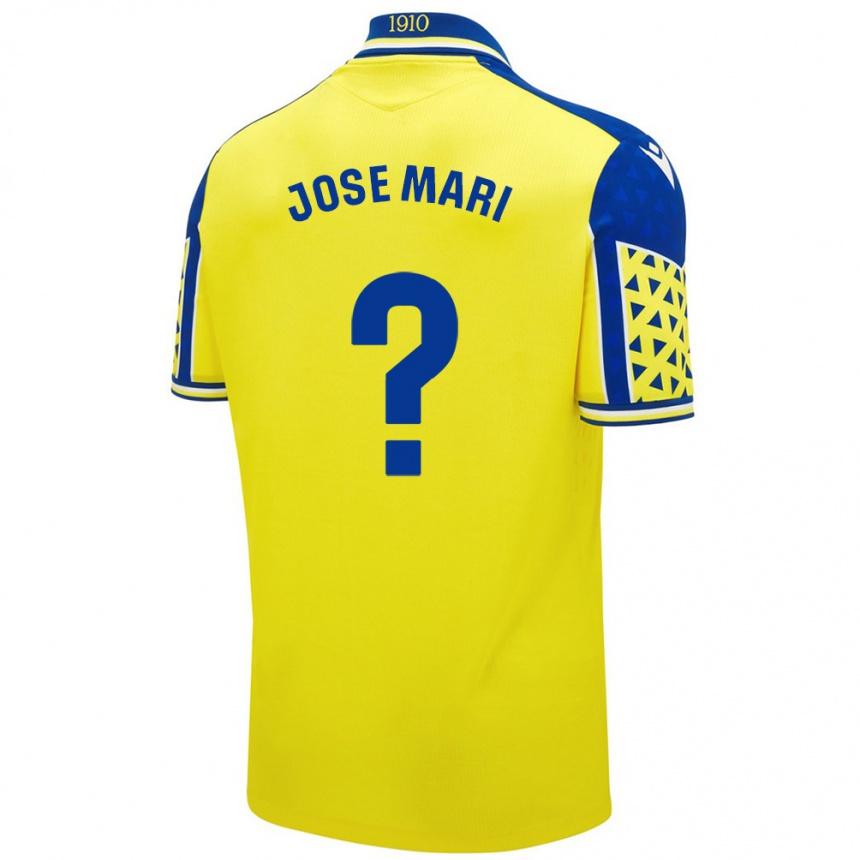 Kids Football José Mari #0 Yellow Blue Home Jersey 2024/25 T-Shirt