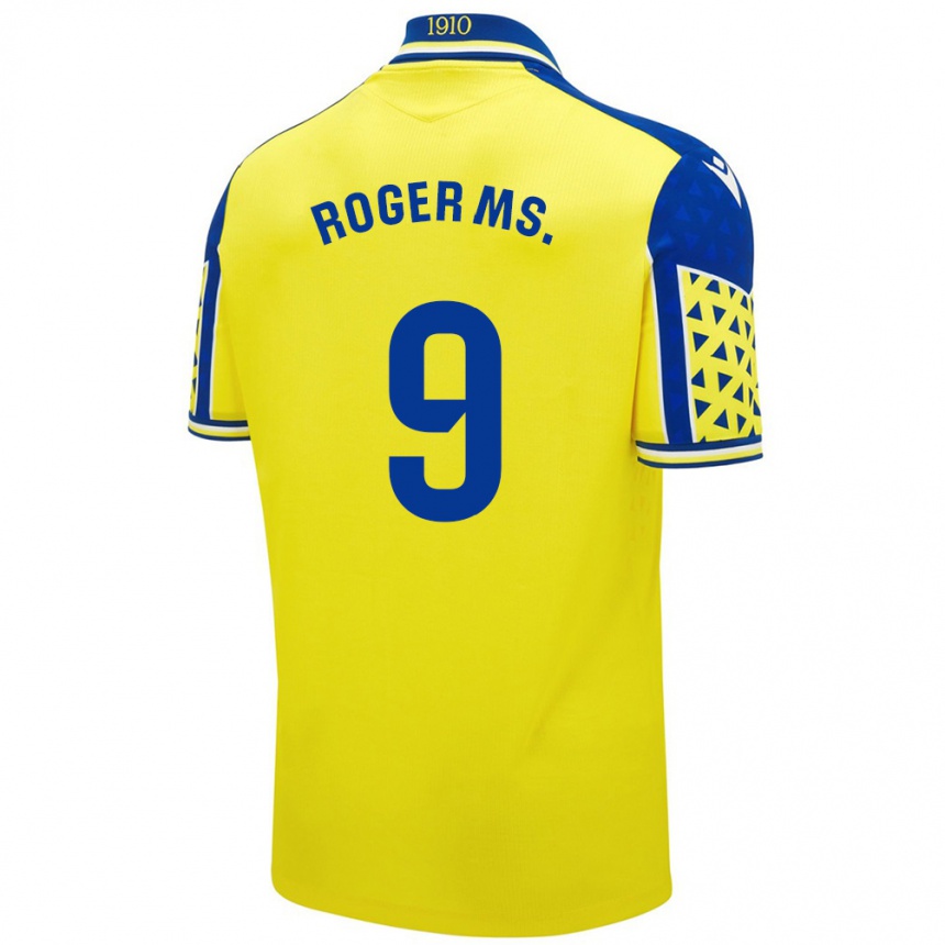 Kids Football Roger Martí #9 Yellow Blue Home Jersey 2024/25 T-Shirt