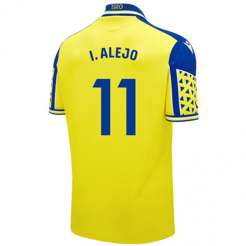 Kids Football Iván Alejo #11 Yellow Blue Home Jersey 2024/25 T-Shirt