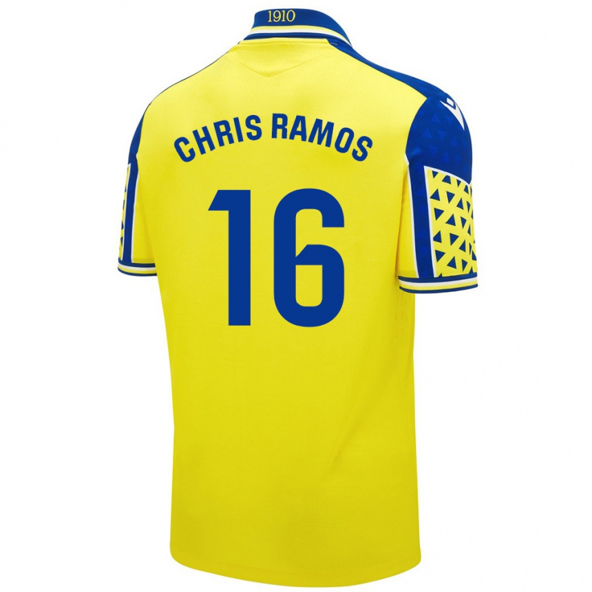 Kids Football Chris Ramos #16 Yellow Blue Home Jersey 2024/25 T-Shirt