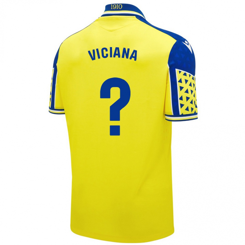 Kids Football Marco Viciana #0 Yellow Blue Home Jersey 2024/25 T-Shirt