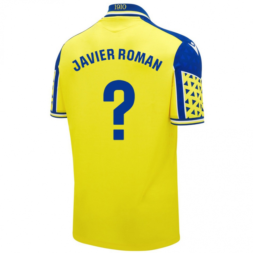 Kids Football José Javier Román #0 Yellow Blue Home Jersey 2024/25 T-Shirt