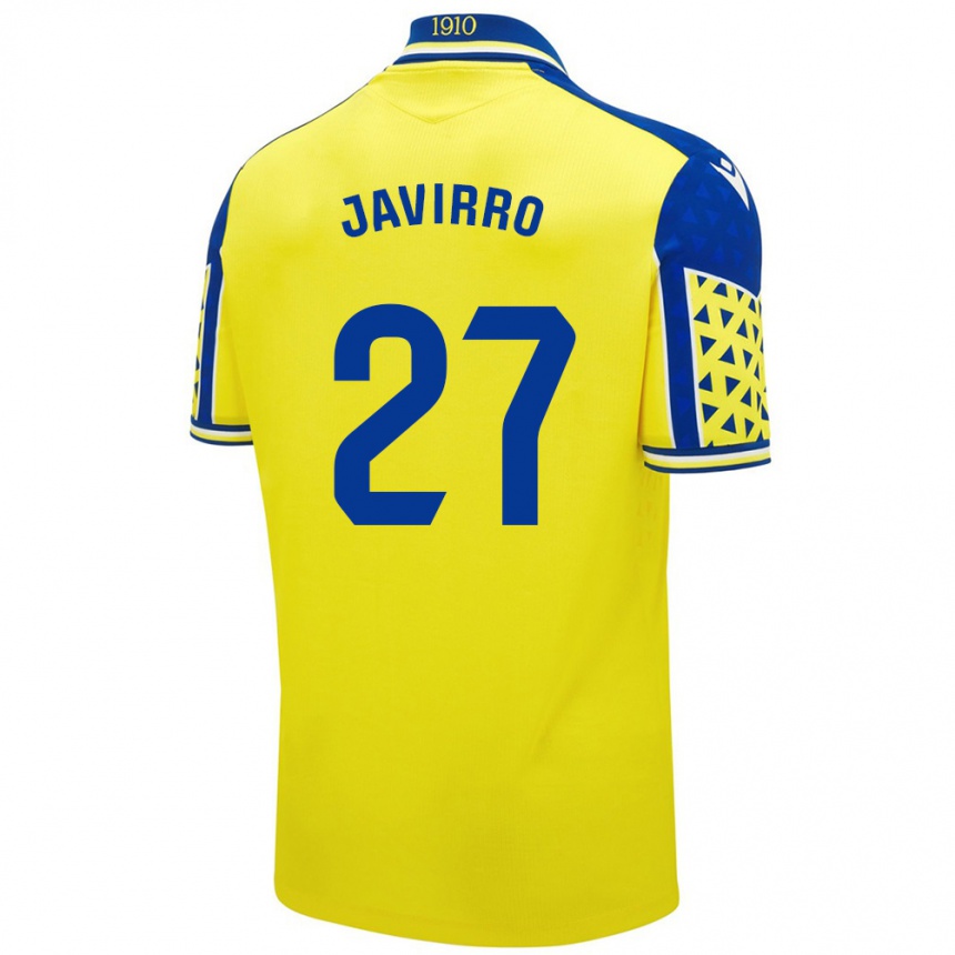 Kids Football Javirro #27 Yellow Blue Home Jersey 2024/25 T-Shirt