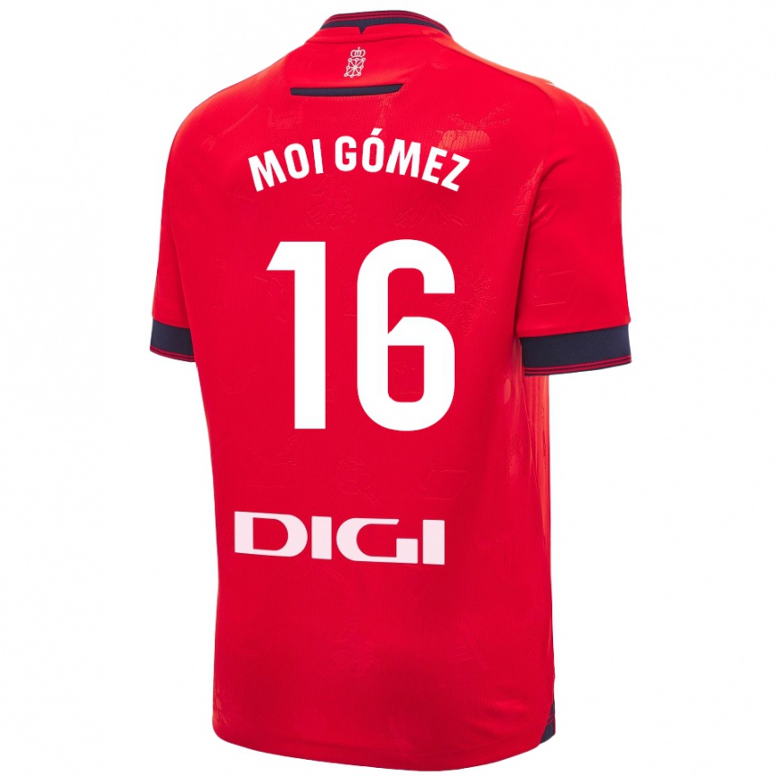 Kids Football Moi Gómez #16 Red White Home Jersey 2024/25 T-Shirt